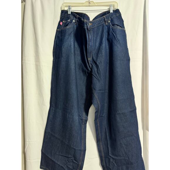 Woman Within Classic Fit Bootcut Denim Dark Blue Jeans | Size 22WP - Picture 1 of 3